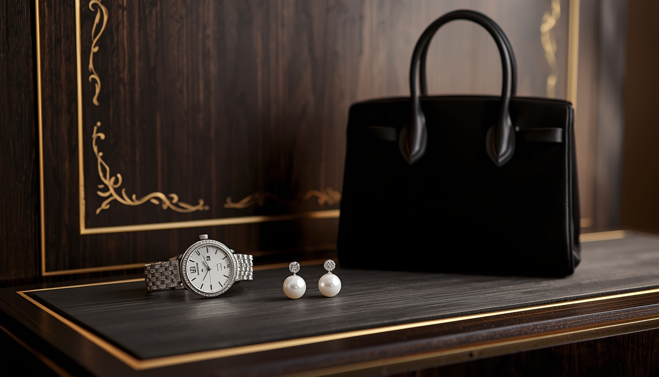Elegant display of luxury accessories